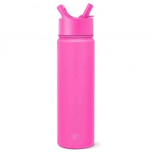Simple Modern with Straw Lid Water Bottles Pink | QDLVPG975