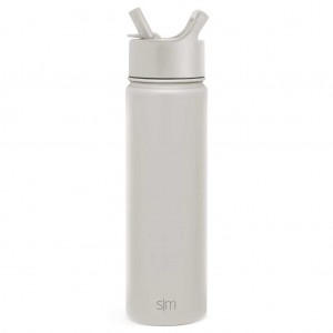 Simple Modern with Straw Lid Water Bottles Beige | CIRZHG968