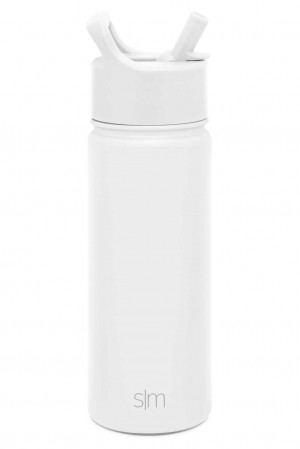 Simple Modern with Straw Lid Water Bottles White | UAEOGK831