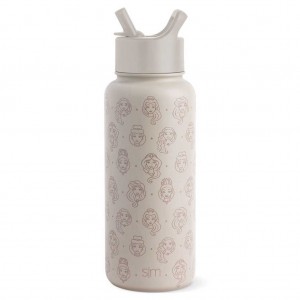 Simple Modern with Straw Lid Water Bottles Beige | MYNKXQ987
