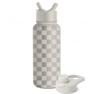 Simple Modern with Straw Lid and Chug Lid Water Bottles Beige | YIRPVB246