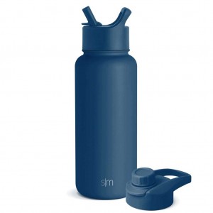 Simple Modern with Straw Lid and Chug Lid Water Bottles Royal Blue | JCUVYK681