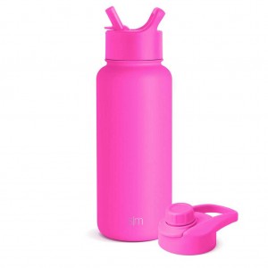 Simple Modern with Straw Lid and Chug Lid Water Bottles Pink | LQSOFJ084