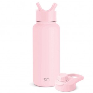 Simple Modern with Straw Lid and Chug Lid Water Bottles Pink | HVNTZG478