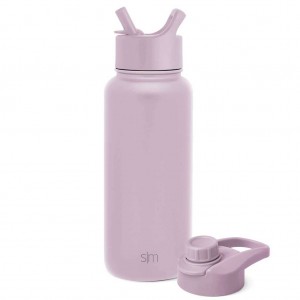 Simple Modern with Straw Lid and Chug Lid Water Bottles Purple | UHZEXC275